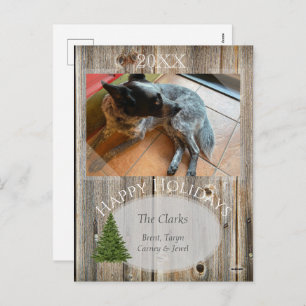 Rustic Naturalist Holiday Post Card HAMbyWG