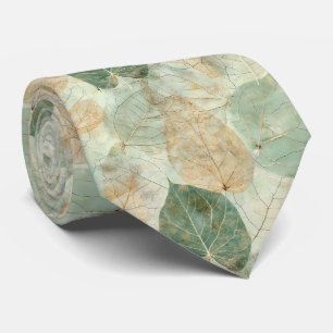 Rustic Nature-Inspired Leaf - Botanical Art (4) Tie