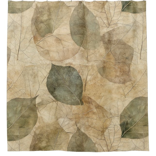Rustic Nature-Inspired Leaf - Botanical Art (6) Shower Curtain (Front)