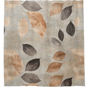 Rustic Nature-Inspired Leaf - Botanical Art (8) Shower Curtain