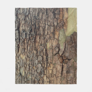 Rustic nature, tree bark   fleece blanket