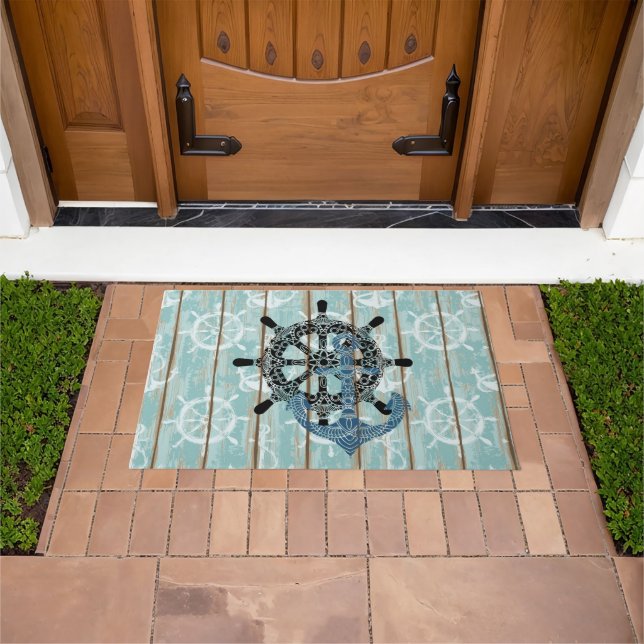 Rustic Nautical Anchor  Doormat (Outdoor)