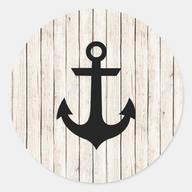 Rustic Nautical Anchor Sticker (Front)
