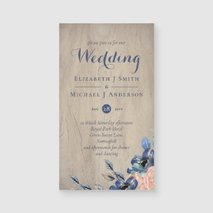 Rustic Navy Blue and Orange Wedding Woodland