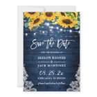 Rustic Navy Blue Sunflower String Lights Wedding