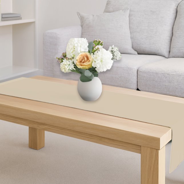Rustic Neutral Beige Farmhouse christmas Short Table Runner (Creator Uploaded)