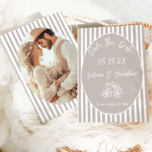 Rustic Neutral Wedding Save The Date