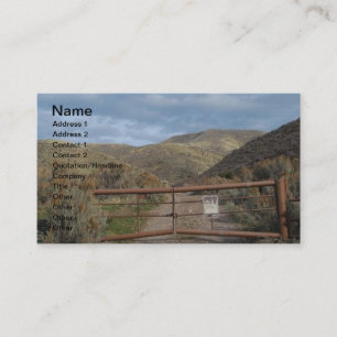 Rustic Nevada Mountains Customisable Business Card