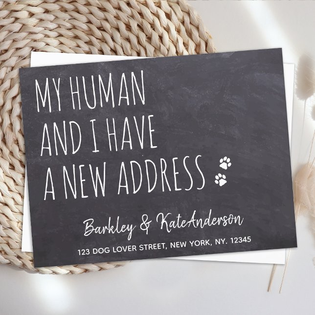 Rustic New Address Dog Moving Announcement Postcard (Creator Uploaded)