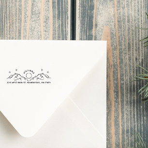 Rustic Night Hand-written Custom Name Address Self-inking Stamp