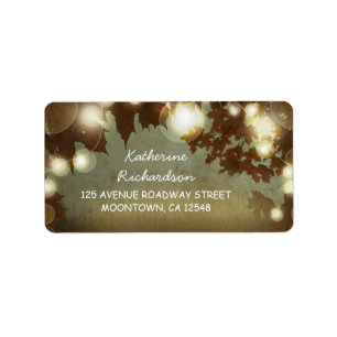 rustic night lights address labels