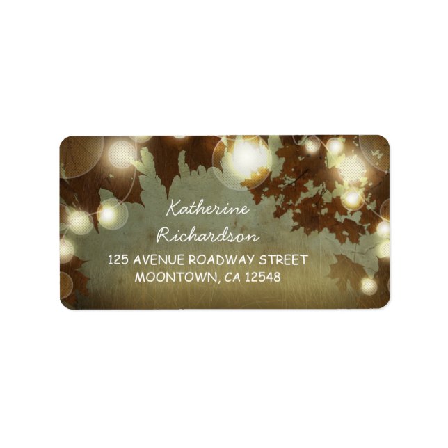rustic night lights address labels (Front)