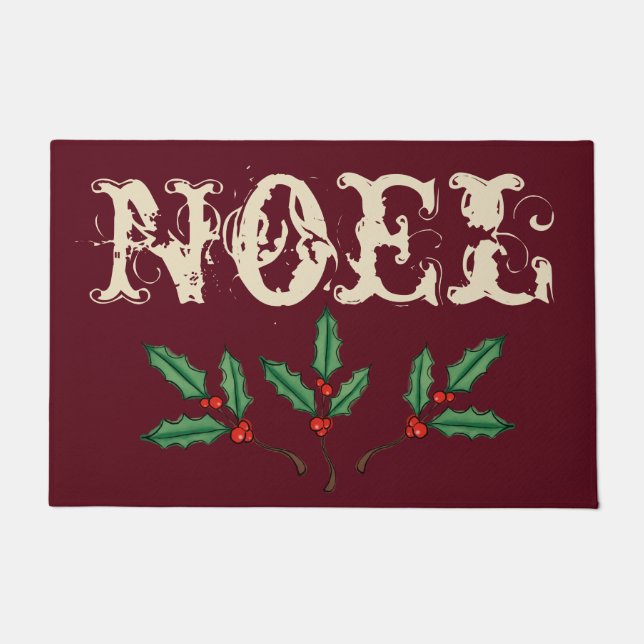 Rustic Noel Christmas Doormat  (Front)