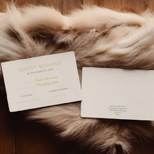 Rustic Noel Christmas RSVP Card   Elegant 