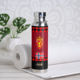Rustic Norway Vacuum Insulated, Norwegian Flag Water Bottle