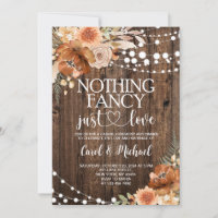 Rustic Nothing Fancy Just Love invitation