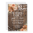 Rustic Nothing Fancy Just Love invitation