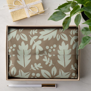 Rustic Oak & Maple Leaf Pattern Tissue Paper
