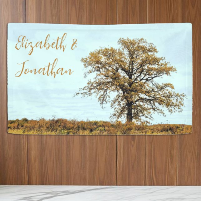 Rustic Oak Tree Autumn Wedding Banner (Creator Uploaded)