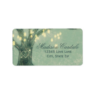Rustic Oak Tree Hanging Mason Jars Address Labels