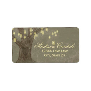 Rustic Oak Tree Mason Jars Address Labels