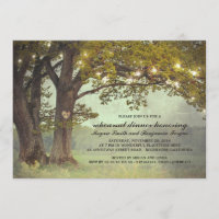 Rustic Oak Tree Romantic Rehearsal Dinner