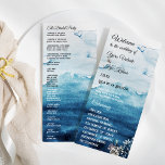 Rustic Ocean Bridal Party Flat Program<br><div class="desc">This rustic ocean bridal party flat program is perfect for your rustic beach boho wedding. This design features bold black and white calligraphy with a ocean background to match your beach destination wedding or casual modern wedding in the spring, summer or fall. Please feel free to reach out to us...</div>