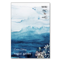 Rustic Ocean Wedding Foldable Place Card