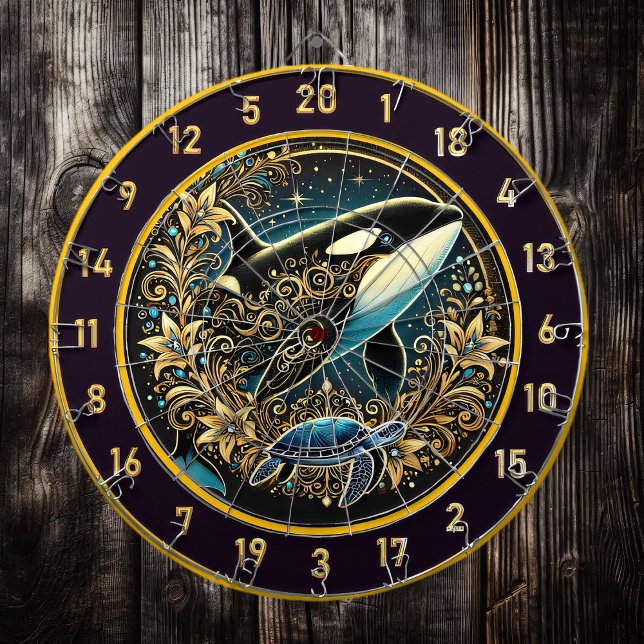 Rustic Ocean Wildlife Dartboard Wall Art (Creator Uploaded)