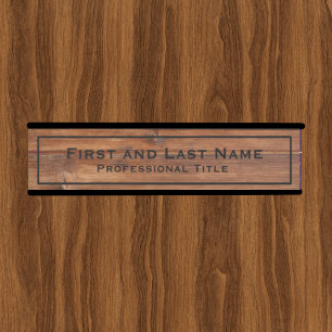 Rustic Office Door Sign Signs Wood Grain Look