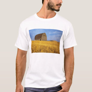 Rustic old barn in mature wheat field in the 2 T-Shirt
