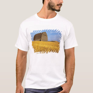 Rustic old barn in mature wheat field in the 2 T-Shirt