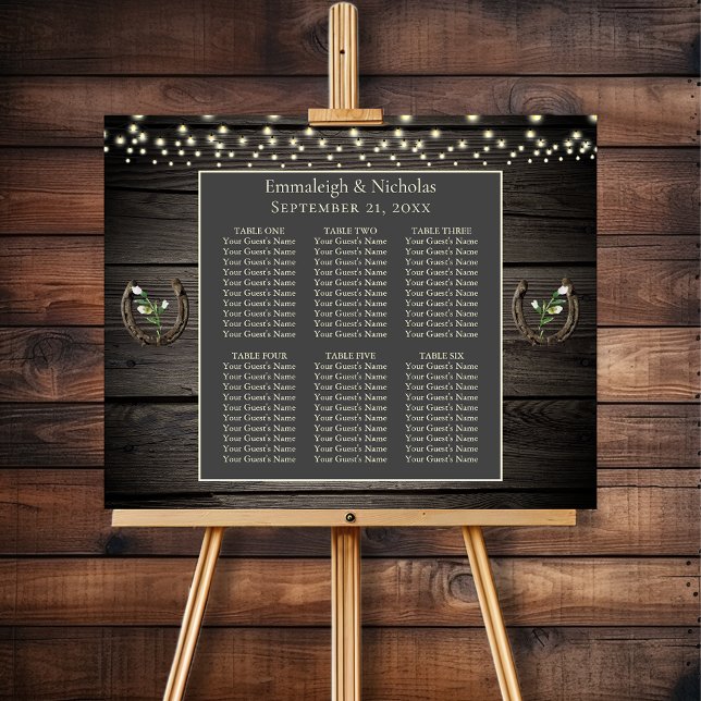 Rustic Old Barn Wood Wedding Seating Chart (Creator Uploaded)
