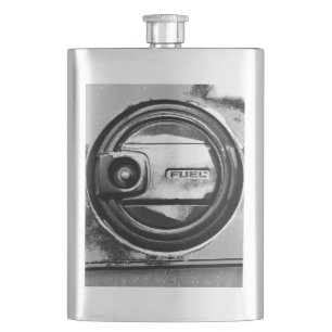 Rustic Old Car Fuel Tank Cap Hip Flask