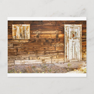 Rustic Old Colorado Barn Door and Window Postcard