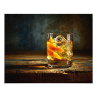 Rustic Old Fashioned Whiskey Citrus Glow