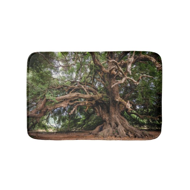 Rustic Old Olive Tree Bath Mat (Front)
