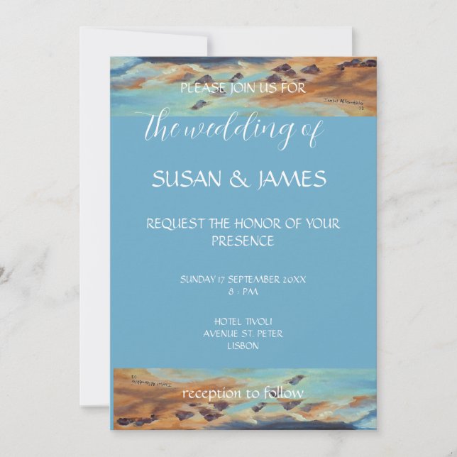 Rustic Old row boat at stiIts Invitation (Front)