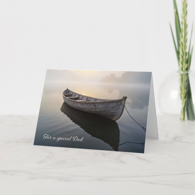 Rustic Old Rowboat Father's Day Thank You Card (Front)
