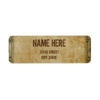 Rustic old rural return address label