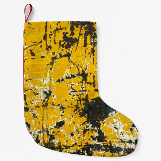 Rustic Old Steel, Textured Background. Small Christmas Stocking (Front)