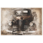 Rustic Old Vintage Car Decoupage