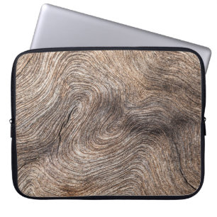 Rustic old wood, textured background laptop sleeve