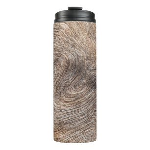 Rustic old wood, textured background thermal tumbler
