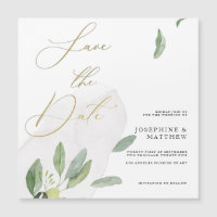 Rustic Olive Branch Chic Calligraphy Save The Date
