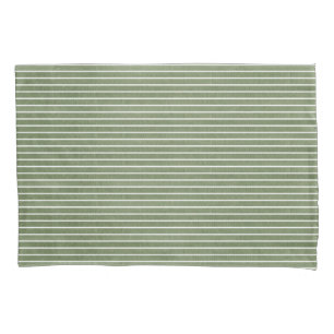 Rustic Olive Green Stripes Pattern Pillowcase