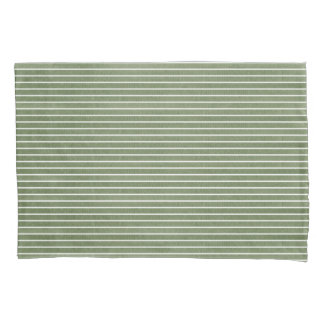 Rustic Olive Green Stripes Pattern Pillowcase