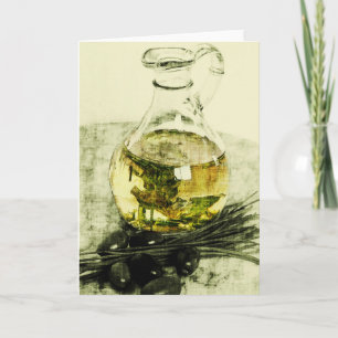 rustic olive oil greeting card