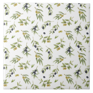 Rustic Olive Oil Pattern Ceramic Tile