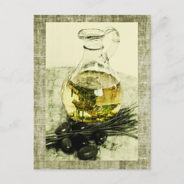 rustic olive oil postcard (Front)